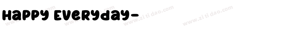Happy Everyday字体转换